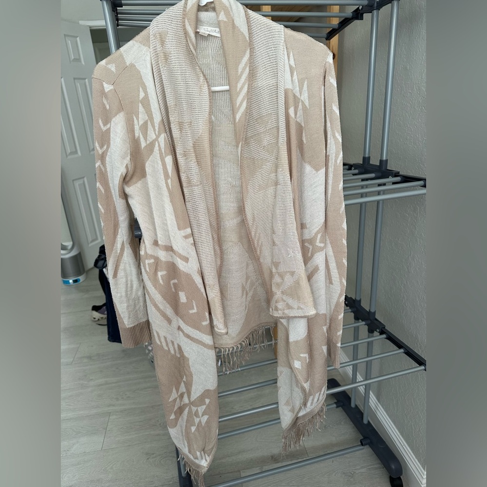 Say What? Cream Cardigan Sweater in size small